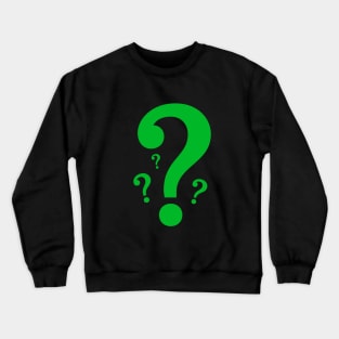 Green Question Mark Crewneck Sweatshirt